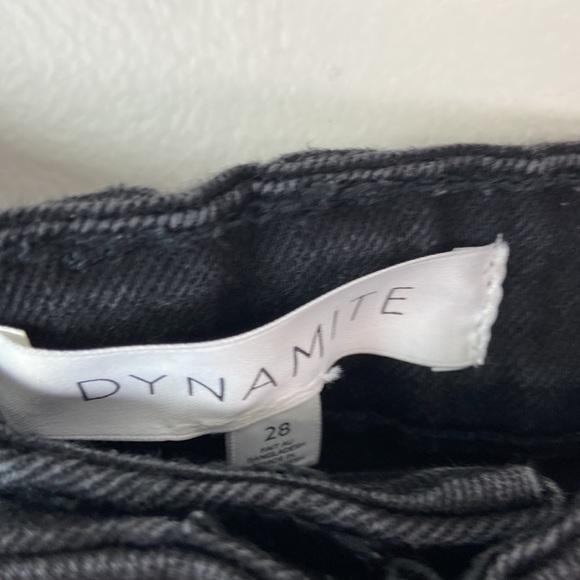 ✨3/$25✨ Dynamite High Waisted Black Jean Shorts - 27 - Picture 6 of 8